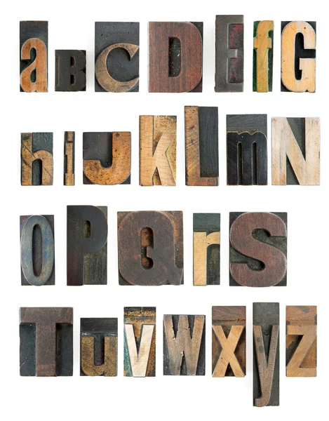 Boktryck alfabetet — Stockfoto