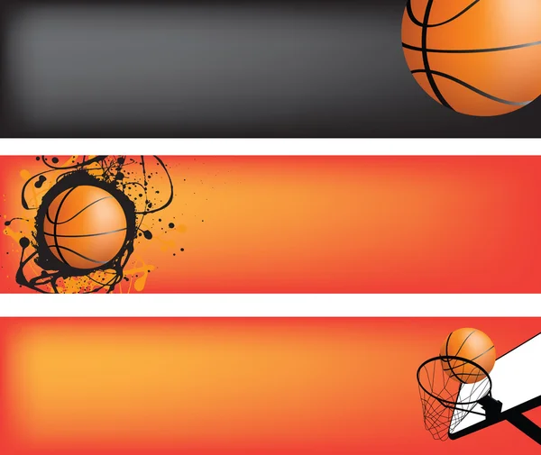 Basketbalový web banner sada — Stockový vektor