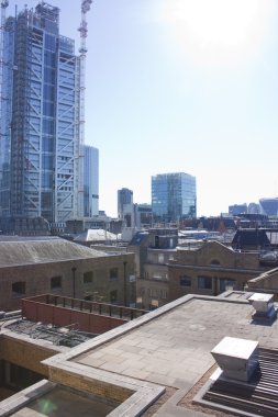 Rooftops and skyline in london clipart