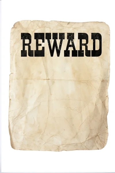 Reward poster — Stock Photo, Image