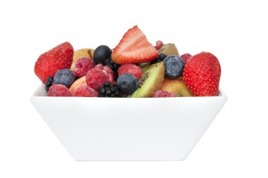 Bowl of breakfast fruit clipart