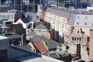 Rooftops and skyline in london clipart