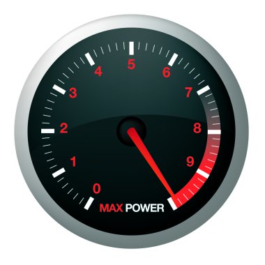 Max power speed dial clipart