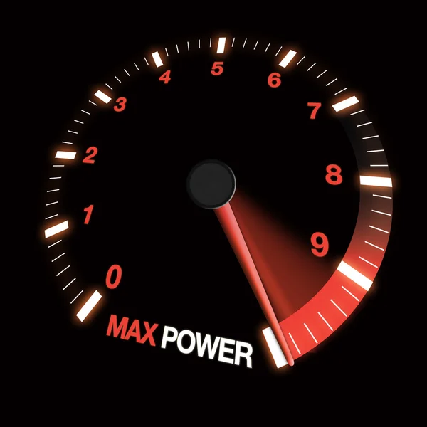 Max macht wijzerplaat van de snelheid — Stockfoto