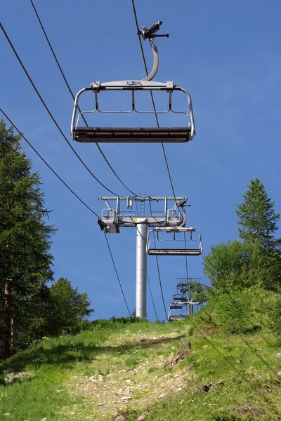 stock image Empty ski lift during the summer