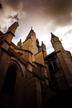 Church in dijon city france clipart