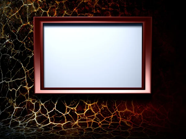 Red frame on grunge background — Stock Photo, Image
