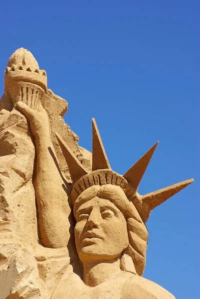 Sculpture réalisée en sable — Photo