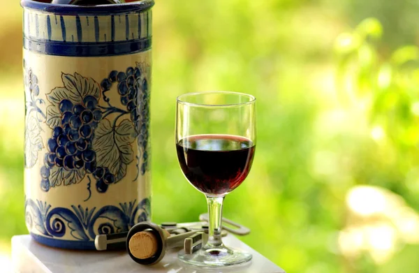 와인 한 병과 — 스톡 사진