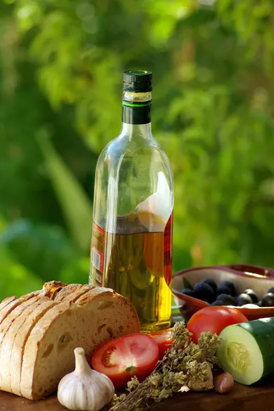Ingredientes da cozinha mediterranea — Fotografia de Stock