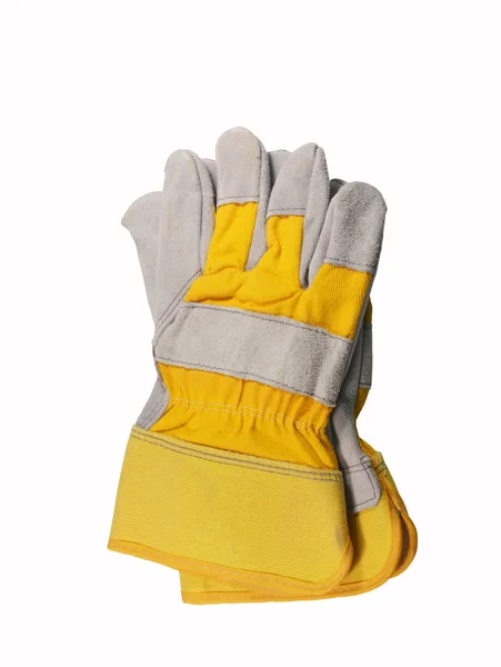 Шкіряні робочі рукавички ізольовані — стокове фото