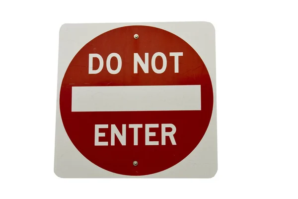 Do not enter sign isolated — Stock Photo, Image