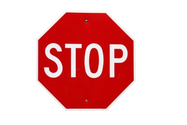 Stop sign with path clipart