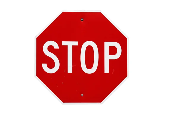 Señal de stop con camino — Foto de Stock