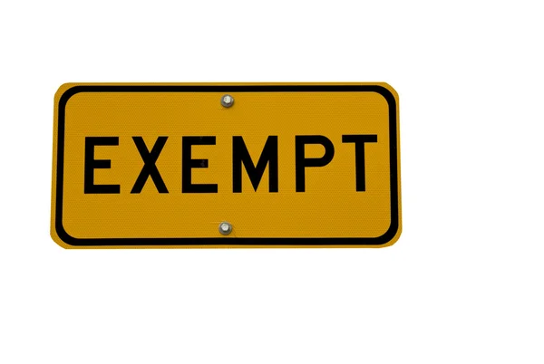 Exempt warning sign isolated — Stock Photo, Image