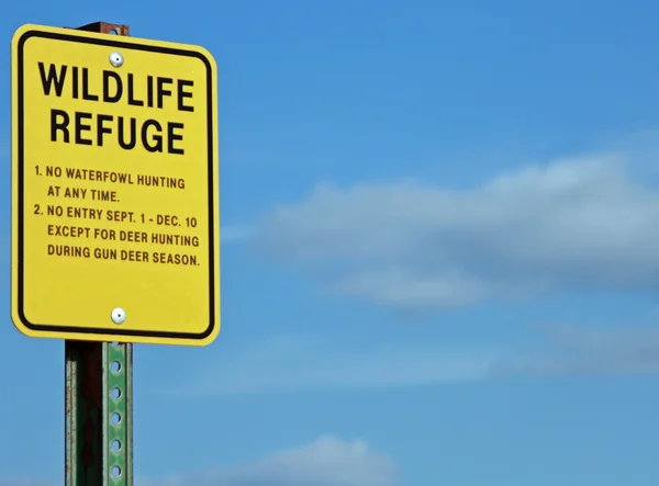 Wildlife refuge sign — Stock Photo, Image
