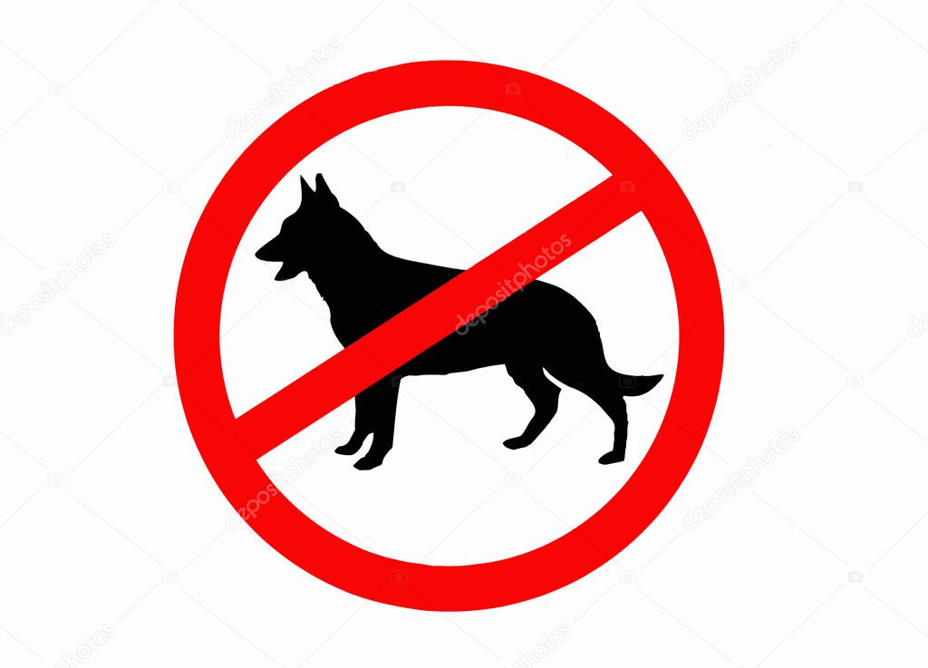 No dogs allowed sign isolated