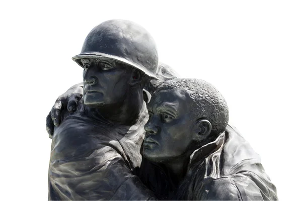 War memorial statue of soldiers — Stock Photo, Image