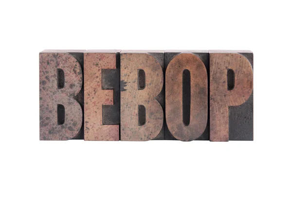 Bebop em tipo antigo de tipografia — Fotografia de Stock