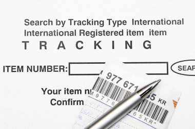 Tracking number clipart