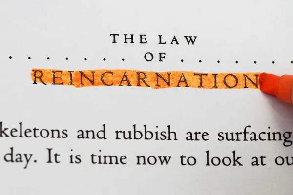 The law of Reincarnation — Stockfoto