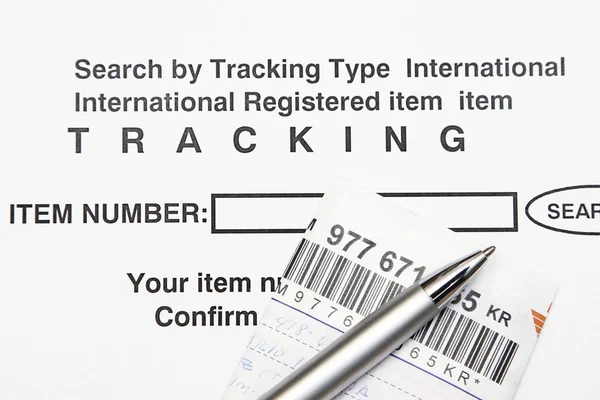Tracking number — Stockfoto
