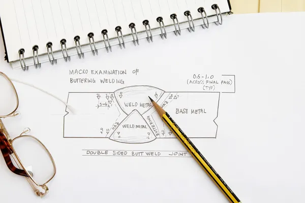 Esboço de soldagem — Fotografia de Stock