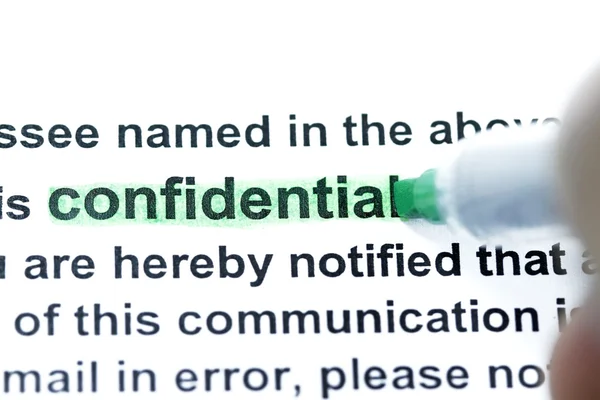 Confidencial — Foto de Stock