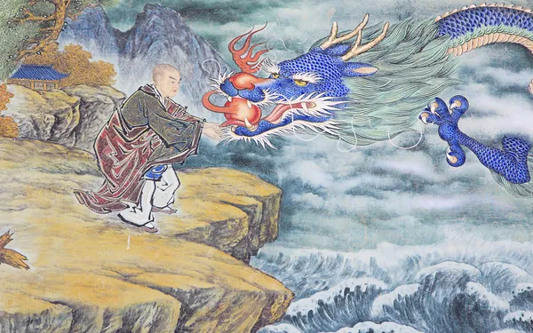 Traditionelle Drachenmalerei — Stockfoto