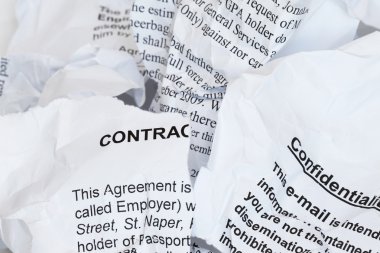 Torn Contract clipart