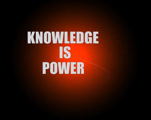 知识就是力量 — 图库照片