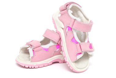 Pink child's sandals clipart