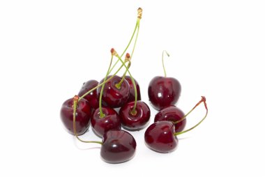 Cherries with stems clipart