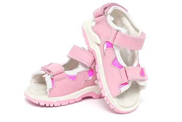 Roze kind sandalen — Stockfoto