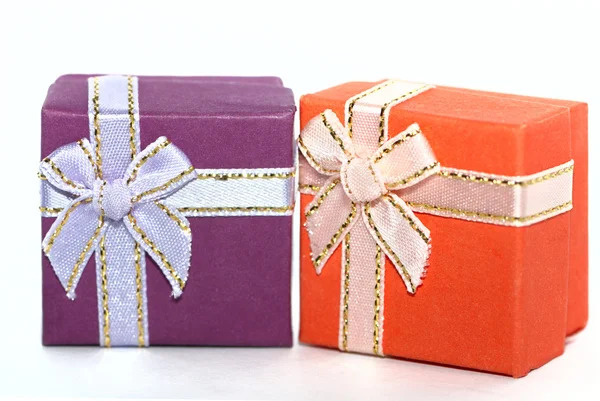 İki hediye kutusu. — Stok fotoğraf