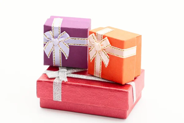 Drei Geschenkboxen — Stockfoto