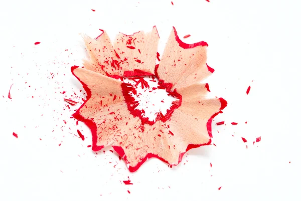 stock image Red pencil shavings