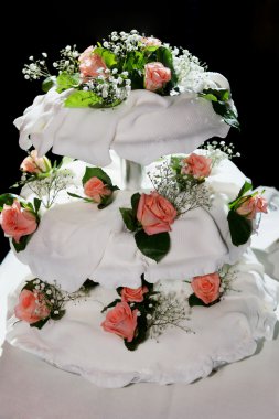 Three tiered wedding cake clipart