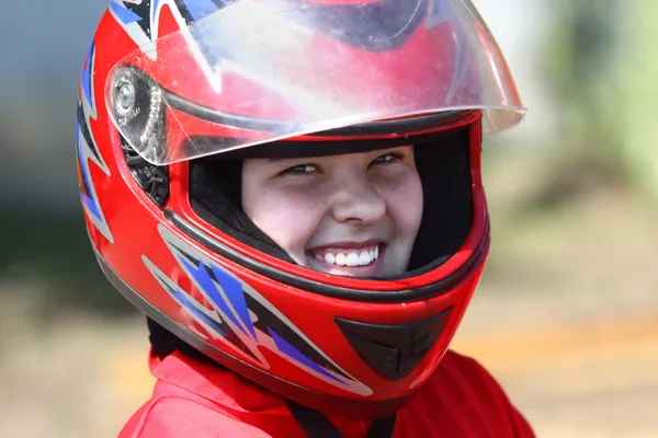 Usměvavý mladý závodník — Stock fotografie