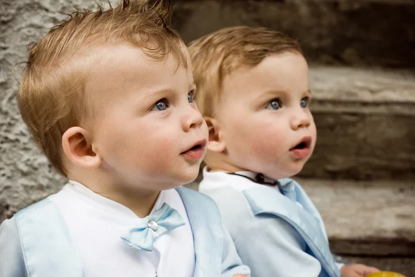 Rapazes gémeos Fotografias De Stock Royalty-Free