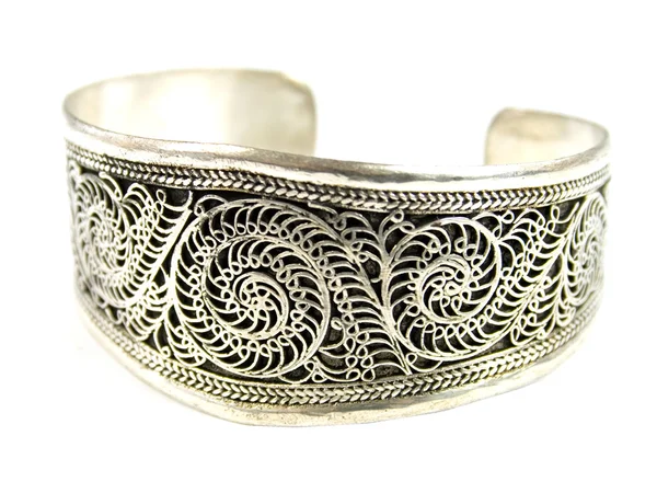 stock image Metal bracelet with a pattern