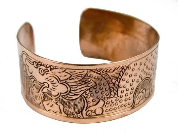 Metal bracelet with a pattern — Stock Photo, Image