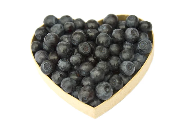 蓝莓的心 — 图库照片