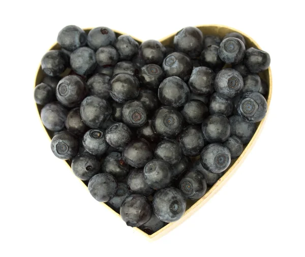 蓝莓的心 — 图库照片