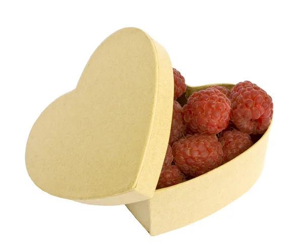 Raspberry heart — Stock Photo, Image