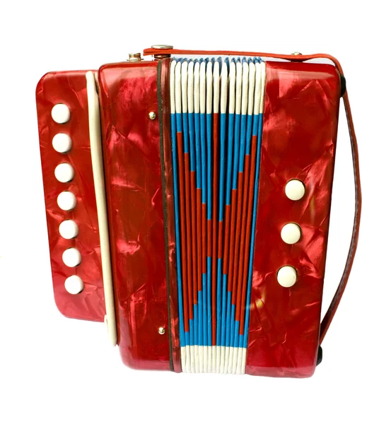 Red accordion — Stock Photo, Image