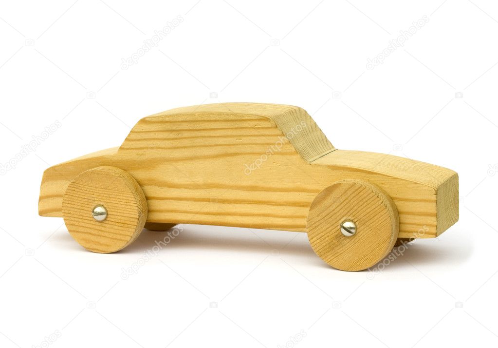 Wooden homemade toy car