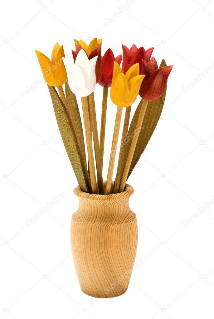 Wooden flowers