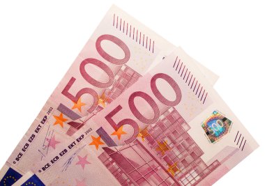 Two five hundred euro banknotes clipart