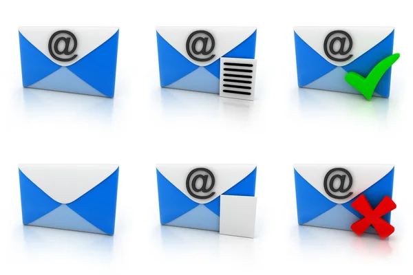 Zestaw wiadomości e-mail — Zdjęcie stockowe